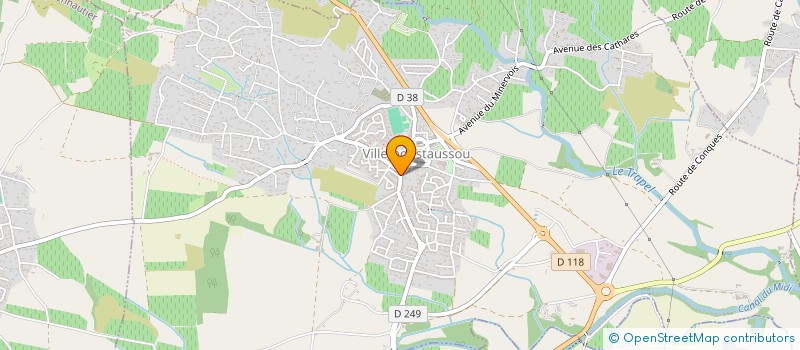 localisation de l'entreprise MOUSTOUS JOUE à VILLEMOUSTAUSSOU