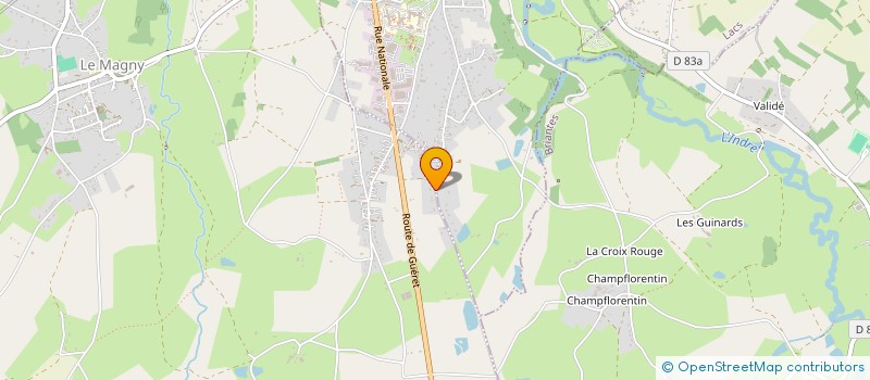 localisation de l'entreprise MOUTARD à LA CHATRE