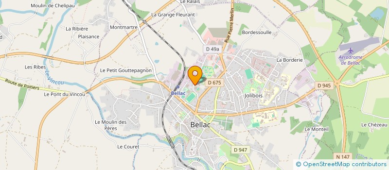 localisation de l'entreprise MOUTON & RURALITE OBJECTIF 2007  BELLAC