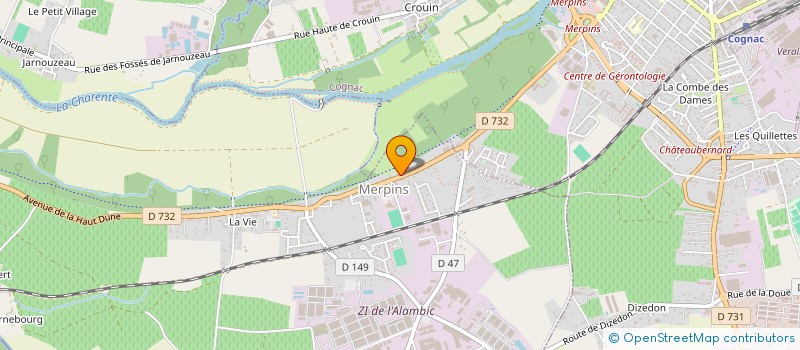 localisation de l'entreprise MOUTONS & CIE  MERPINS