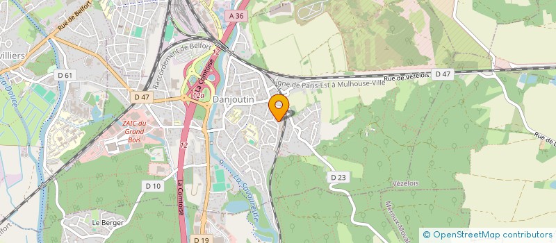 localisation de l'entreprise MOUV'IN à DANJOUTIN