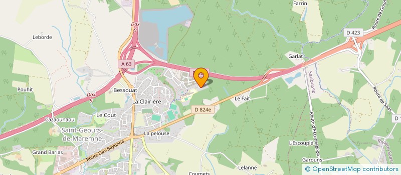 localisation de l'entreprise MOUV' TOUT GEOURS à SAINT-GEOURS-DE-MAREMNE