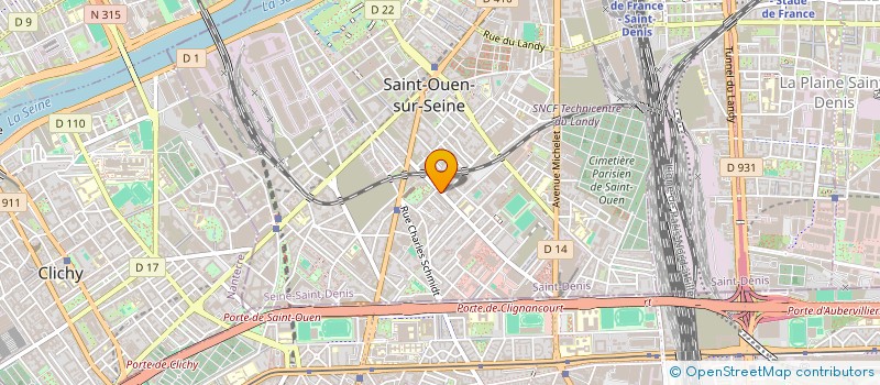 localisation de l'entreprise MOUVANCE LATINE à SAINT-OUEN-SUR-SEINE