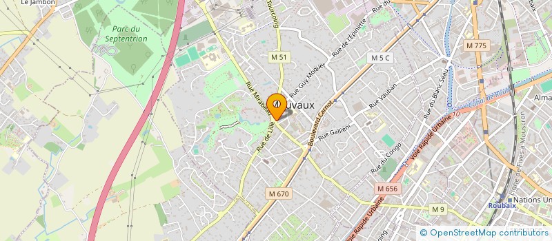 localisation de l'entreprise MOUVAUX LILLE METROPOLE FUTSAL à MOUVAUX