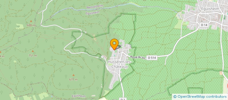 localisation de l'entreprise MOUVEMENT ALSACIEN UNSER LAND  HUSSEREN-LES-CHATEAUX