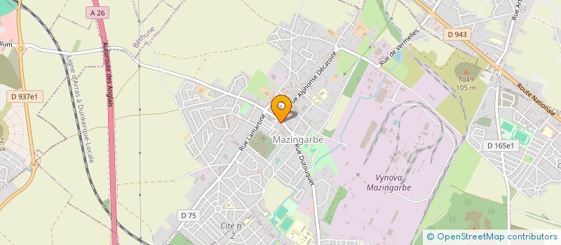 localisation de l'entreprise MOUVEMENT AMICAL EDUCATIF JEUX SPORTS  MAZINGARBE