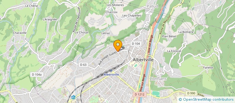 localisation de l'entreprise MOUVEMENT CITOYEN DE SAVOIE (M.C.SE)  ALBERTVILLE