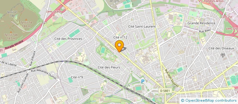 localisation de l'entreprise MOUVEMENT CITOYEN REGIONAL NORD PAS DE CALAIS  LENS