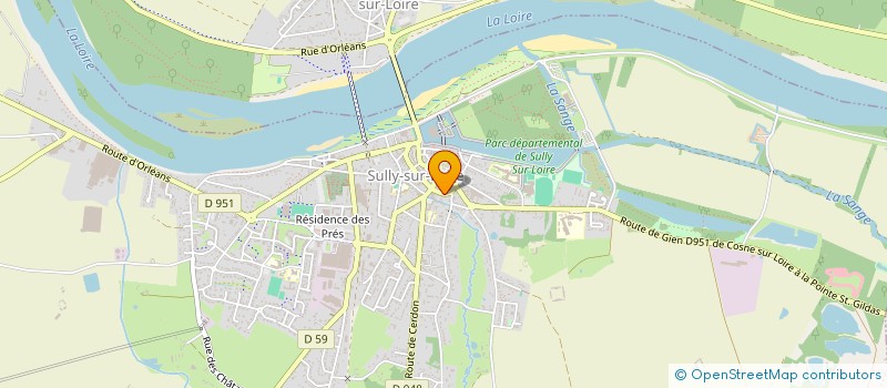 localisation de l'entreprise MOUVEMENT DE LA FLAMME D'AMOUR DU COEUR IMMACULE DE MARIE - FRANCE  SULLY-SUR-LOIRE