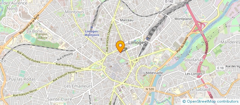 localisation de l'entreprise MOUVEMENT DES ENTREPRISES DE FRANCE à LIMOGES