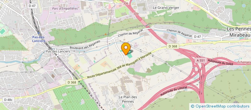 localisation de l'entreprise MOUVEMENT INTER-ASSOCIATIF CONTRE LES NUISANCES SONORES ET POLLUTION DU TRANSPORT AERIEN ET DE L'AVIATION LEGERE (MISTRA à LES PENNES MIRABEAU