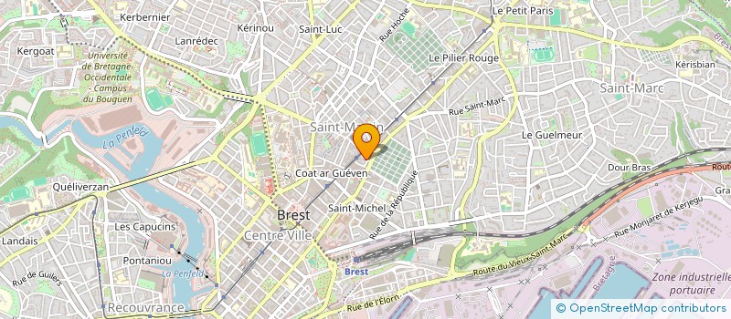 localisation de l'entreprise MOUVEMENT JEUNES COMMUNISTES DU FINISTERE à BREST