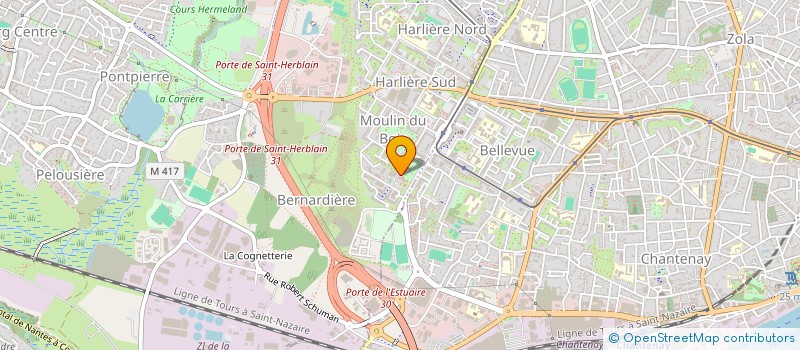 localisation de l'entreprise MOUVEMENT NATIONAL DE LUTTE POUR L'ENVIRONNEMENT PAYS DE LA LOIRE NATURELLEMENT à SAINT-HERBLAIN