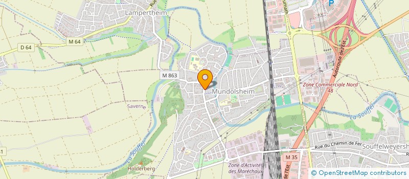 localisation de l'entreprise MOUVEMENT POUR LA DEMOCRATIE DIRECTE  MUNDOLSHEIM