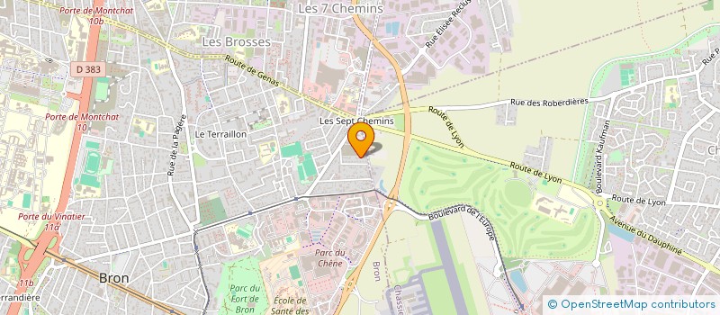localisation de l'entreprise MOUVEMENT POUR MAITRISER L'AVIATION ET REDUIRE SES IMPACTS A BRON ET ALENTOUR  BRON