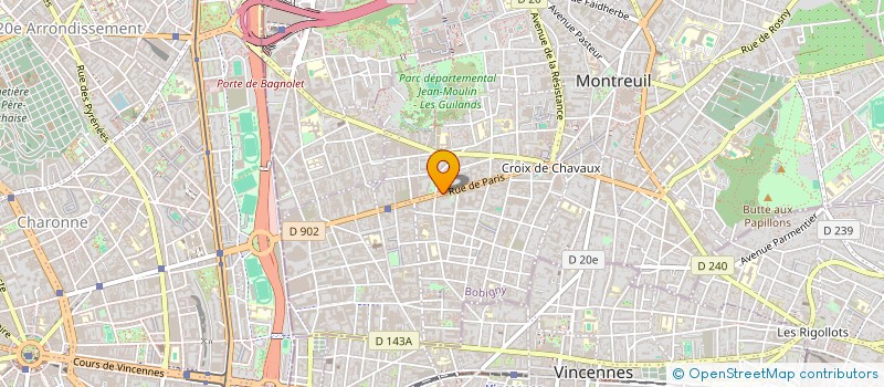 localisation de l'entreprise MOUVEMENTS ROUTIERS HOKIC à MONTREUIL