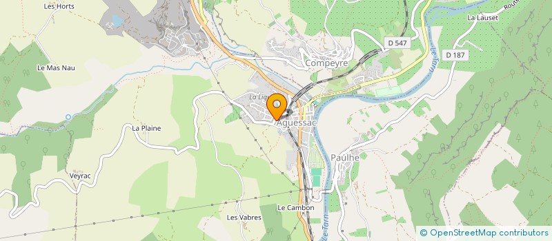 localisation de l'entreprise MOUYSSET ET CIE  AGUESSAC