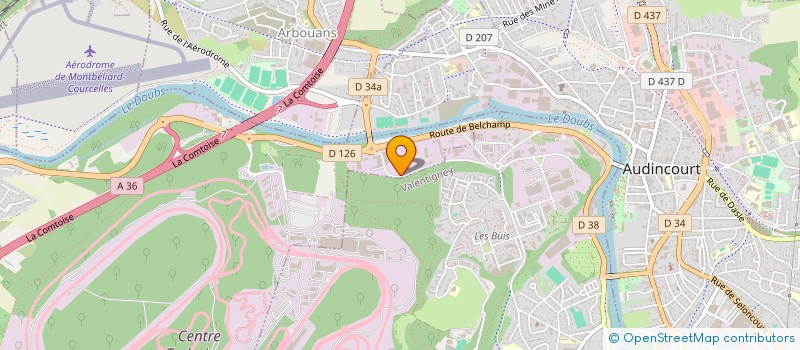 localisation de l'entreprise MOVENTIS PAYS DE MONTBELIARD  VOUJEAUCOURT