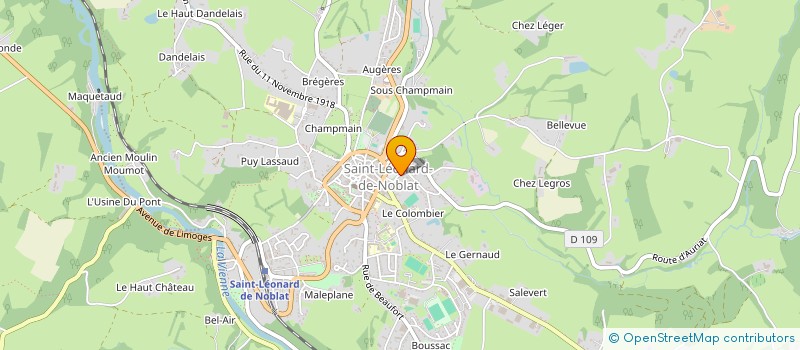 localisation de l'entreprise MOVIE GAME  SAINT-LEONARD-DE-NOBLAT