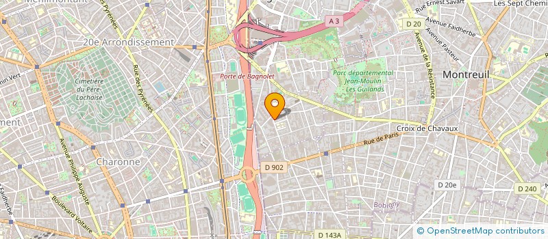 localisation de l'entreprise MOVIN UP PROD à BAGNOLET