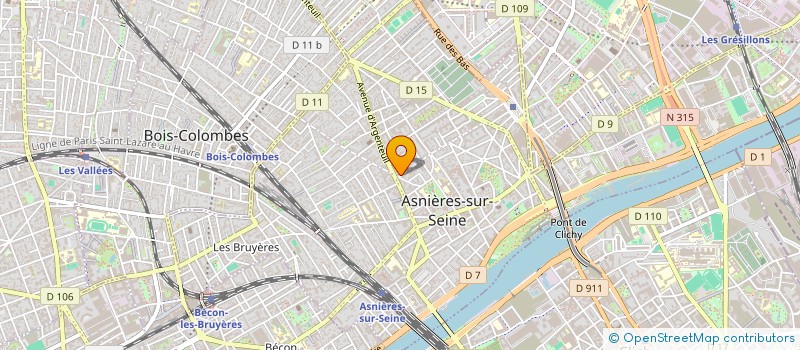 localisation de l'entreprise MOWA DESIGN à ASNIERES-SUR-SEINE