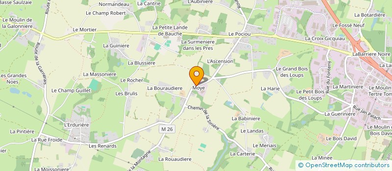 localisation de l'entreprise MOYE à COUERON