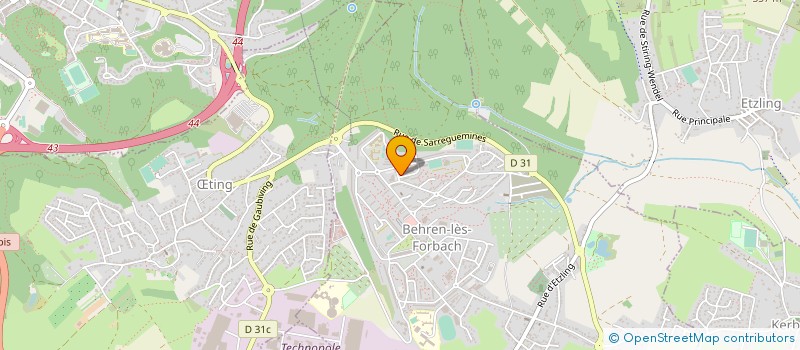 localisation de l'entreprise MOZART MEDICAL à BEHREN-LES-FORBACH