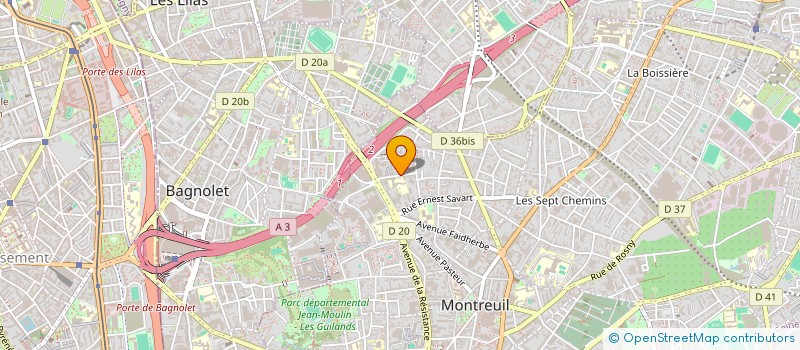 localisation de l'entreprise MP 13 à MONTREUIL
