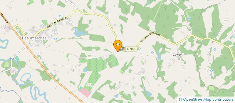 localisation de l'entreprise MP 32 SARL à BEAUMARCHES