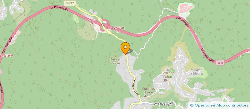 localisation de l'entreprise MP  LES ADRETS-DE-L'ESTEREL