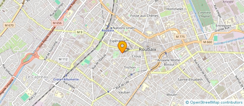 localisation de l'entreprise MP + à ROUBAIX