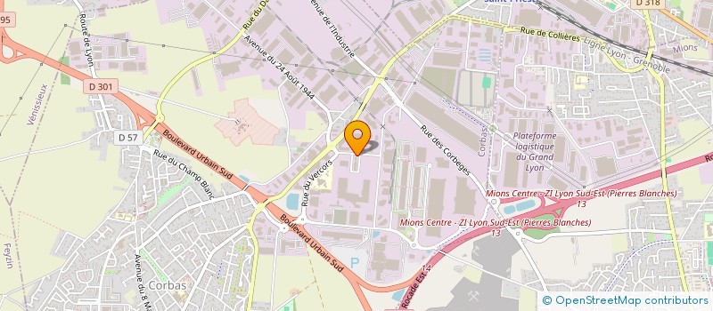 localisation de l'entreprise MP AFFRETEMENT à CORBAS