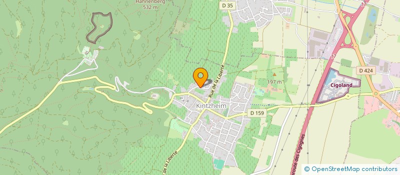 localisation de l'entreprise MP ALSACE HABITAT  KINTZHEIM