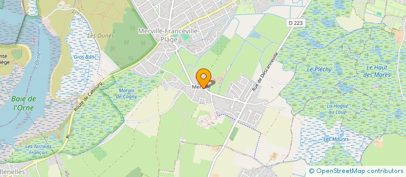 localisation de l'entreprise MP BATIMENT  MERVILLE-FRANCEVILLE-PLAGE