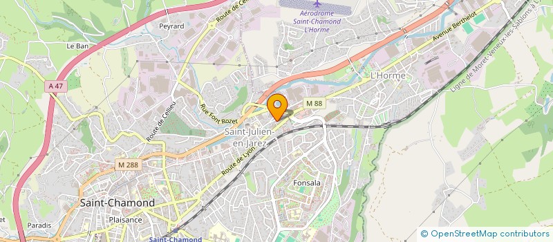 localisation de l'entreprise MP CARROSSERIE  SAINT-CHAMOND