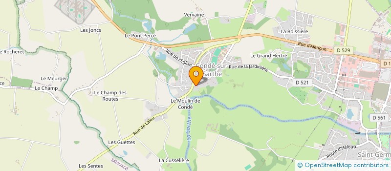 localisation de l'entreprise MP DISTRIB à CONDE-SUR-SARTHE