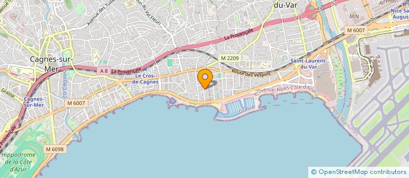 localisation de l'entreprise MP ET CIE  CAGNES-SUR-MER