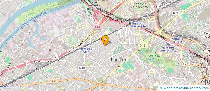 localisation de l'entreprise MP GROUPE à NANTERRE