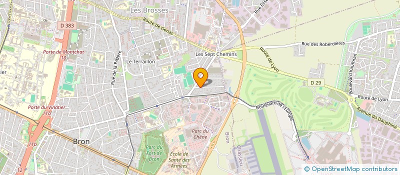 localisation de l'entreprise MP INVEST à BRON