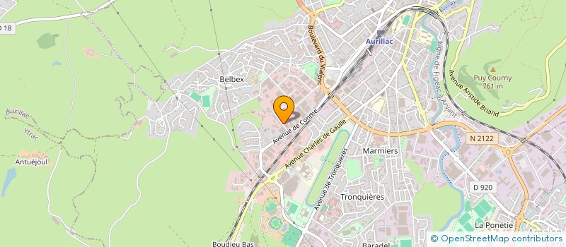 localisation de l'entreprise MP INVEST à AURILLAC
