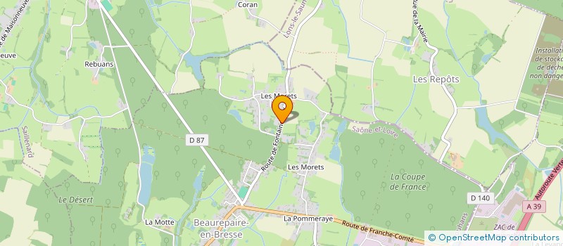 localisation de l'entreprise MP INVEST  BEAUREPAIRE-EN-BRESSE