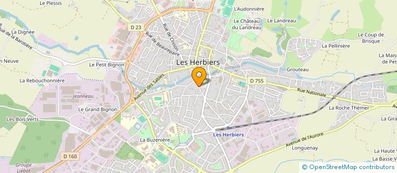 localisation de l'entreprise MP INVEST à LES HERBIERS
