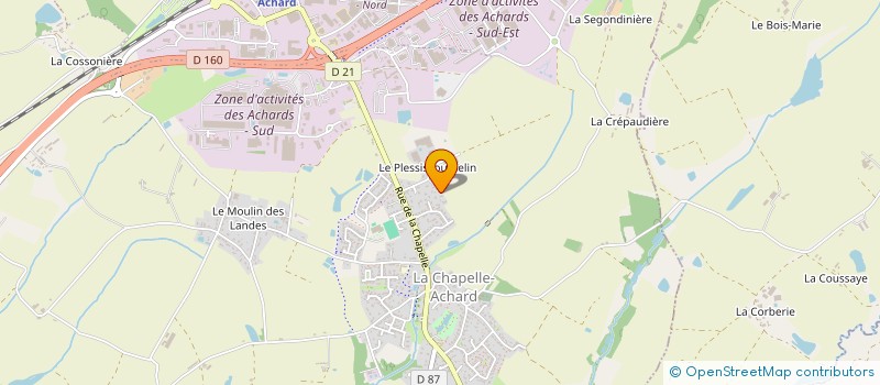 localisation de l'entreprise MP MENUISERIE CHARPENTE  LES ACHARDS