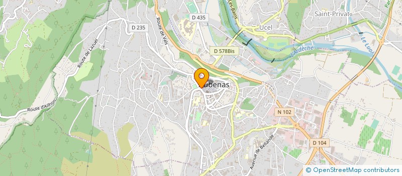 localisation de l'entreprise MP OPTIQUE à AUBENAS