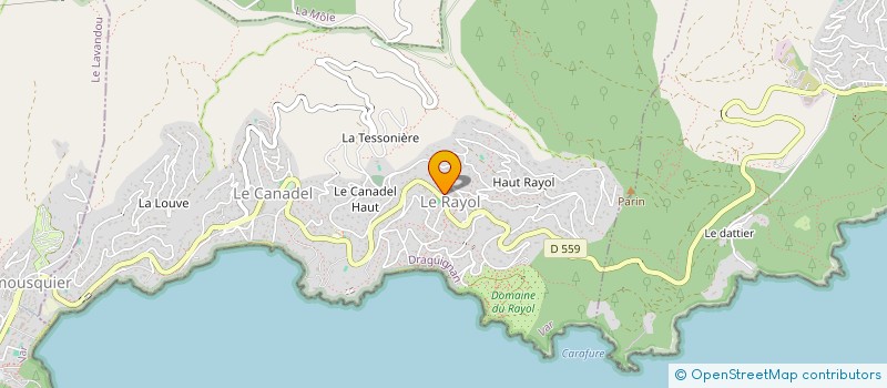 localisation de l'entreprise MP PROPRIETES à RAYOL-CANADEL-SUR-MER