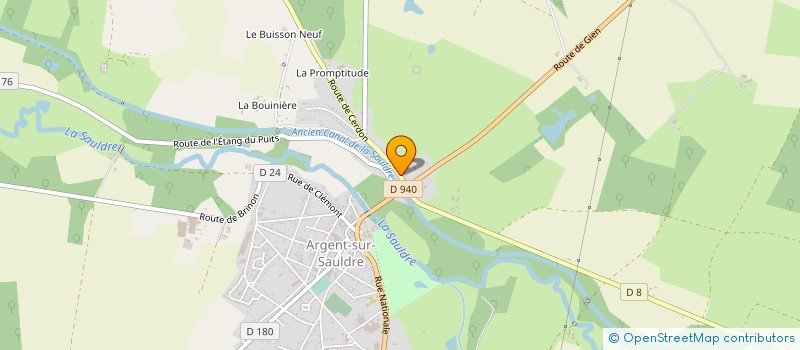 localisation de l'entreprise MP REZEAU à ARGENT-SUR-SAULDRE