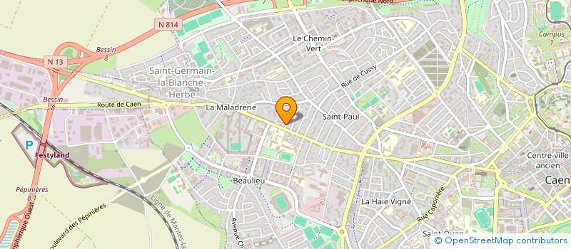localisation de l'entreprise MP2A à CAEN