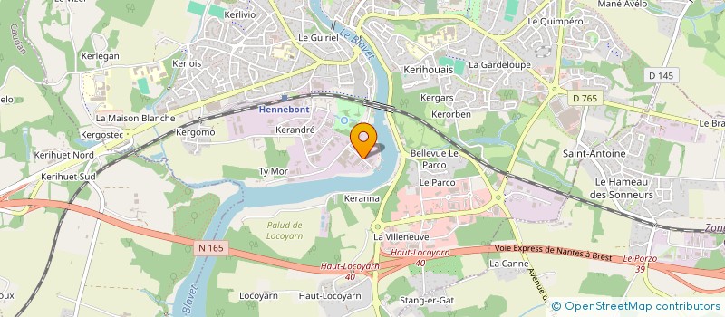 localisation de l'entreprise MP2L  HENNEBONT