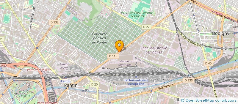 localisation de l'entreprise MP5 à PANTIN