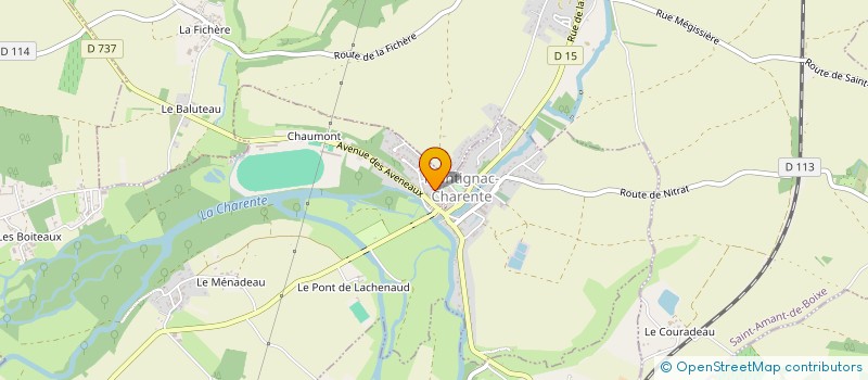 localisation de l'entreprise MPB à MONTIGNAC-CHARENTE